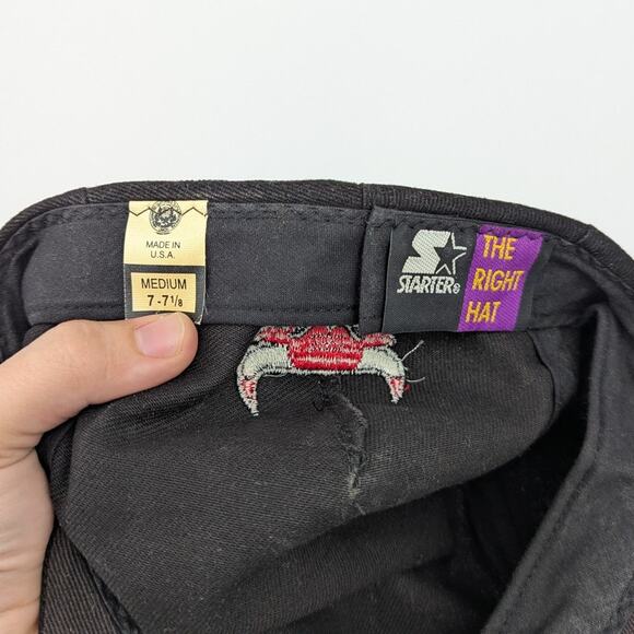 VTG Starter Chicago Bulls 1997 NBA Champion Newsboy Hat Size 7-7 1/8 USA Made - Picture 4 of 7